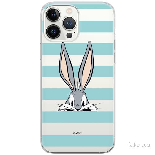 ERT GROUP mobiltelefonfodral för Iphone 13 PRO MAX originalt och officiellt licensierat Looney Tunes mönster Bugs 011 Vit optimalt anpassad till formen på mobiltelefonen, gedeeltelijk transparant 5903932867725