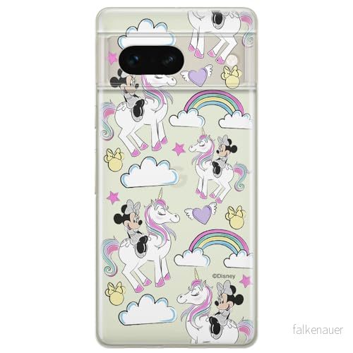 ERT GROUP mobiltelefonfodral för Google PIXEL 7 originalt och officiellt licensierat Disney mönster Minnie 037 optimalt anpassad till formen på mobiltelefonen, gedeeltelijk transparant 5905795140793