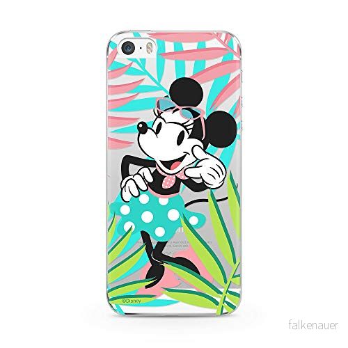 ERT GROUP mobiltelefonfodral för Apple Iphone 5/5S/SE originalt och officiellt licensierat Disney mönster Minnie 040 Vit optimalt anpassad till formen på mobiltelefonen, gedeeltelijk transparant 5903040669730