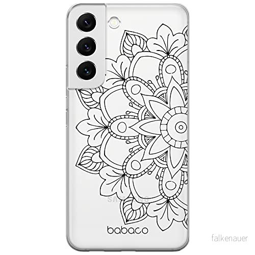 ERT GROUP mobiltelefonfodral för Samsung S22 originalt och officiellt licensierat Babaco mönster Mandalas 005 Vit optimalt anpassad till formen på mobiltelefonen, gedeeltelijk transparant 5904805834394