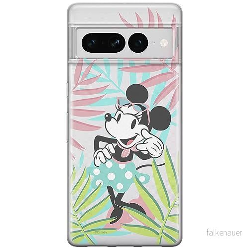 ERT GROUP mobiltelefonfodral för Google PIXEL 7 PRO originalt och officiellt licensierat Disney mönster Minnie 040 optimalt anpassad till formen på mobiltelefonen, gedeeltelijk transparant 5905795179243