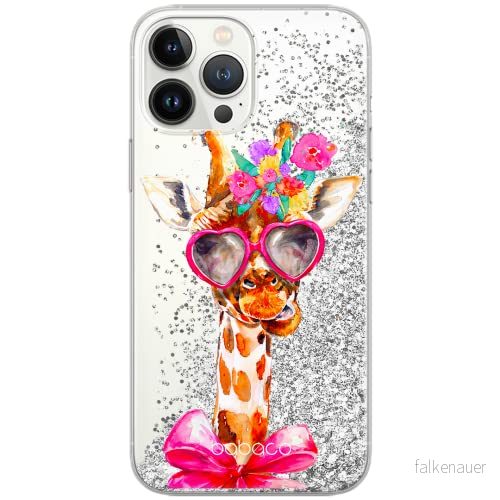 ERT GROUP mobiltelefonfodral för Apple Iphone XR originalt och officiellt licensierat Babaco mönster Giraffe 002 Vit optimalt anpassad till formen på mobiltelefonen, med glitter overflow effekt 5903040496152