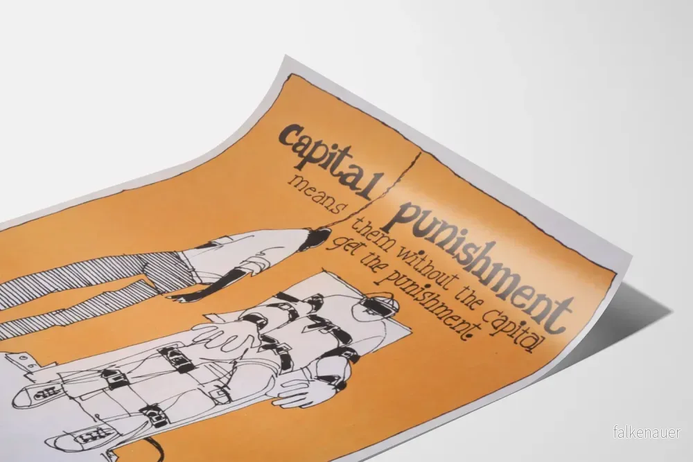 Engagerad poster mot dödsstraff – Illustration och slagkraftigt budskap - Bild 3