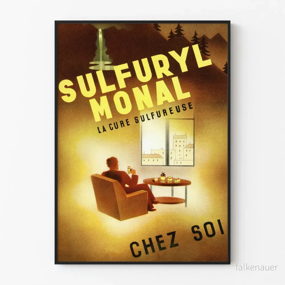 Vintageposter Sulfuryl Monal – Retro väggdekoration Vintageposter Sulfuryl Monal – Retro väggdekoration