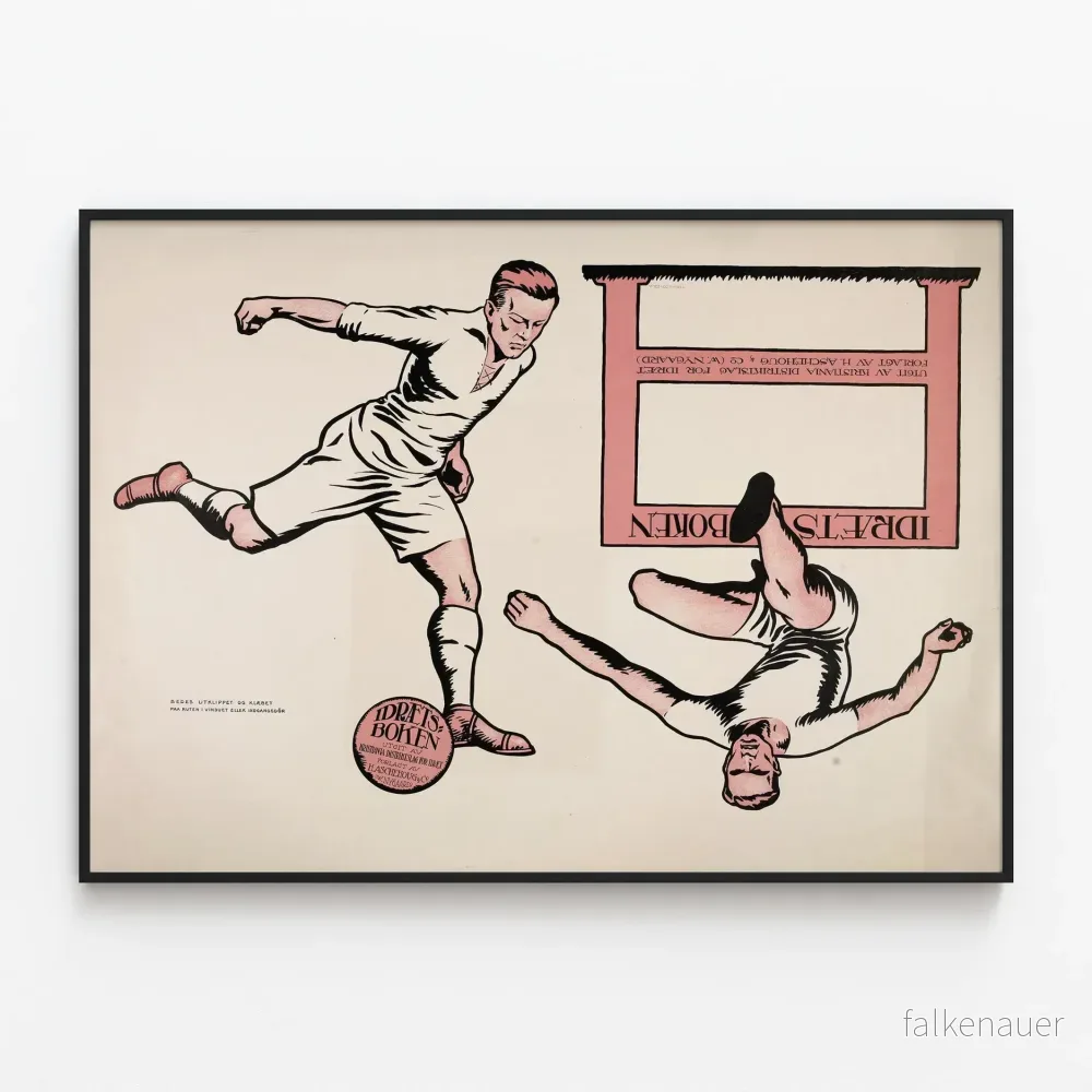 Vintage sportposter Idraetsboken dekorativ för vägg