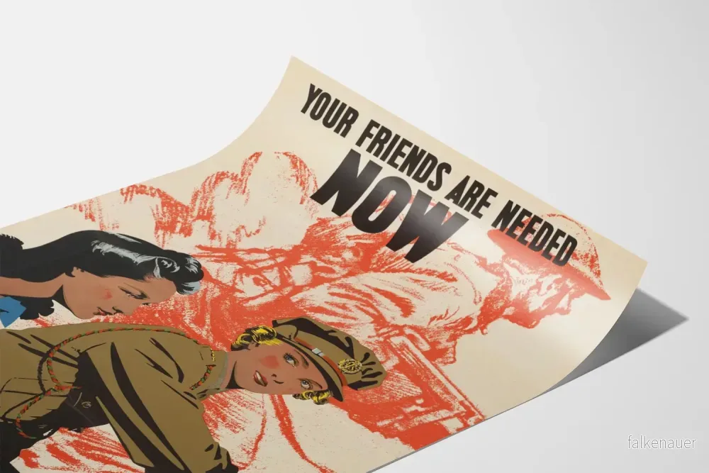 Vintageposter 'Dina vänner behövs nu' Rekrytering ATS - Bild 3