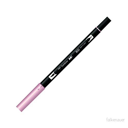 Tombow ABT 800 fiberpenna dubbel pensel penna med två spetsar, pale pink 4901991901993