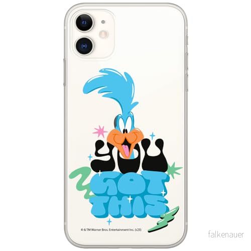 ERT GROUP mobiltelefonfodral för Iphone 11 originalt och officiellt licensierat Looney Tunes mönster Roadrunner 003 optimalt anpassad till formen på mobiltelefonen, gedeeltelijk transparant 5905795125615