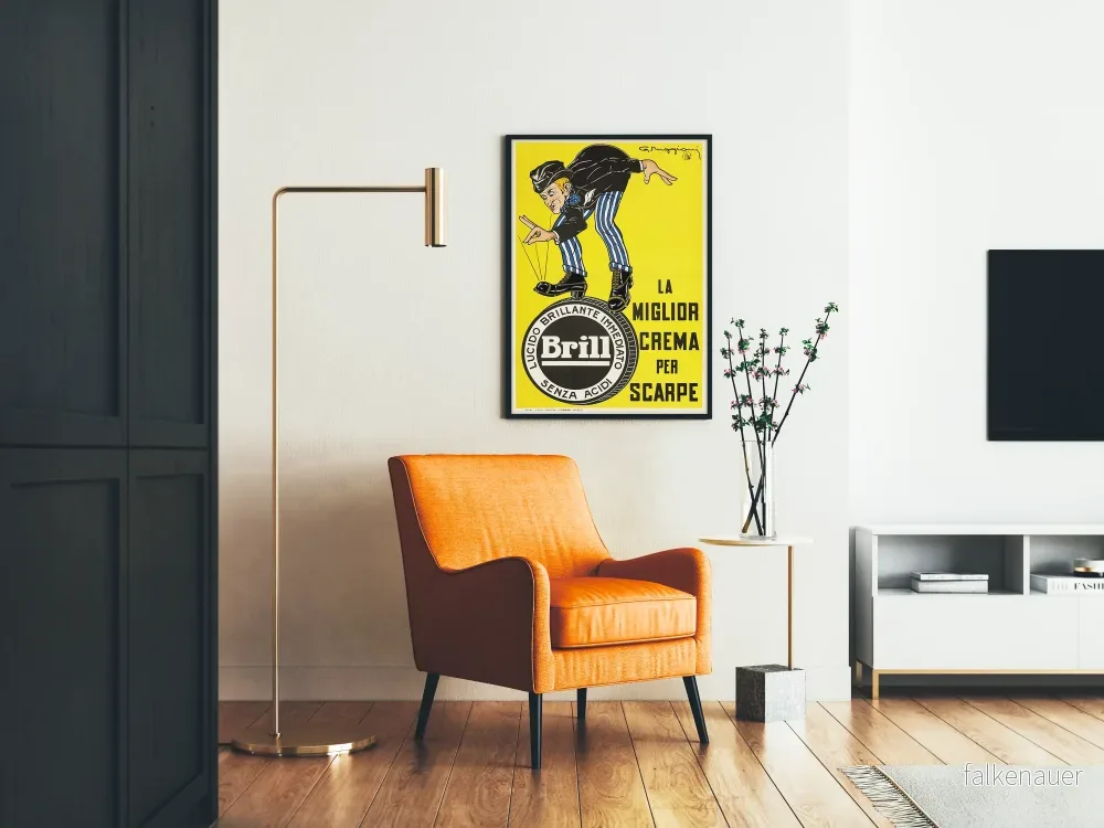 Vintageposter Brill, kräm för skorna som ger ett glänsande utseende - Bild 2