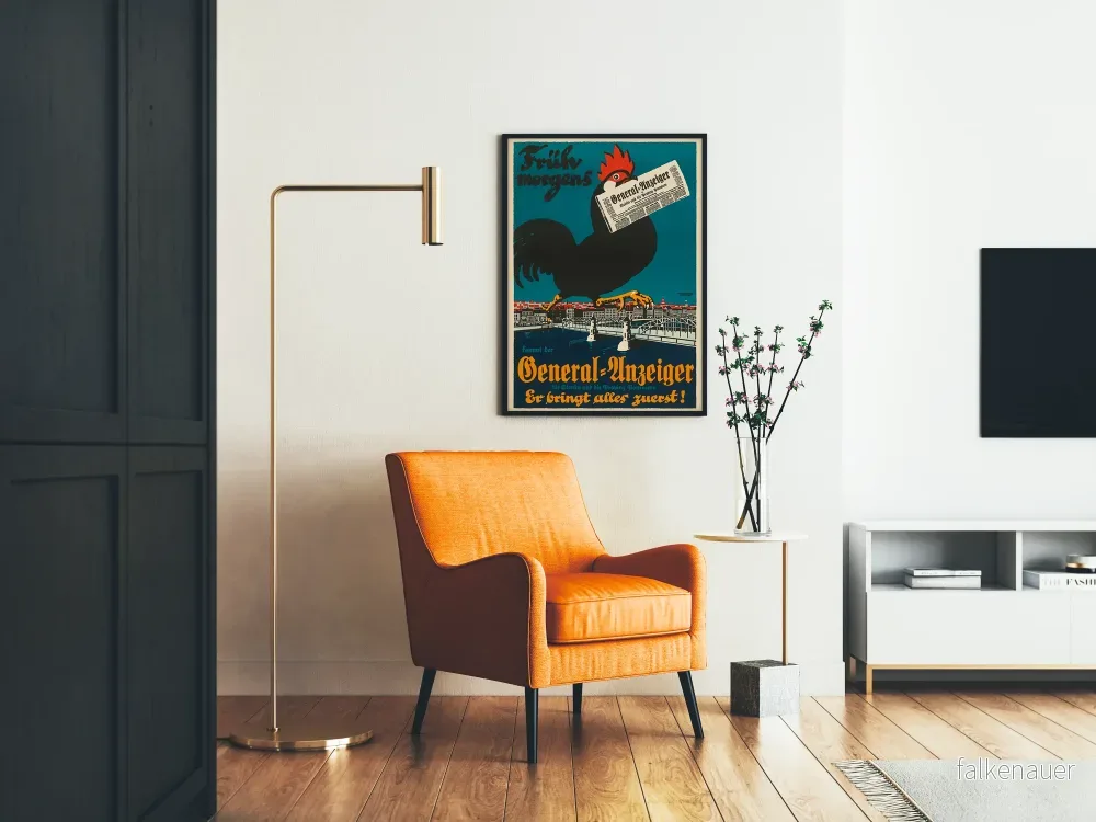 Vintageposter Coq General-Anzeiger väggdekoration - Bild 2