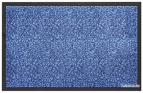Zala Living Tvättbar inomhus och utomhus dörrmatta smutsfångande matta smart (45 x 75 cm, 100% polyamid, baksida gummerad, lämplig för golvvärme), blå 4260482441531