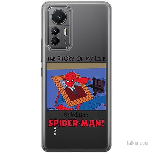 ERT GROUP mobiltelefonfodral för Xiaomi 12 LITE originalt och officiellt licensierat Marvel mönster Spider Man 036 optimalt anpassad till formen på mobiltelefonen, gedeeltelijk transparant 5905795012434