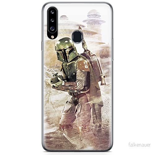 ERT GROUP mobiltelefonfodral för Samsung A20S originalt och officiellt licensierat Star Wars mönster Boba Fett 001 optimalt anpassad till formen på mobiltelefonen, fodral tillverkad av TPU plast 5904805443596