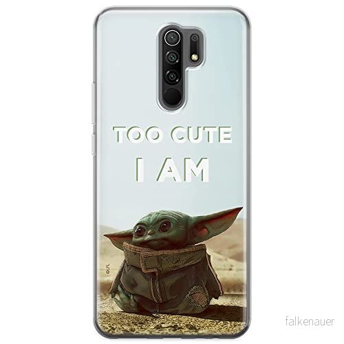ERT GROUP mobiltelefonfodral för Xiaomi REDMI 9 originalt och officiellt licensierat Star Wars mönster Baby Yoda 004 optimalt anpassad till formen på mobiltelefonen, fodral tillverkad av TPU plast 5903040293539