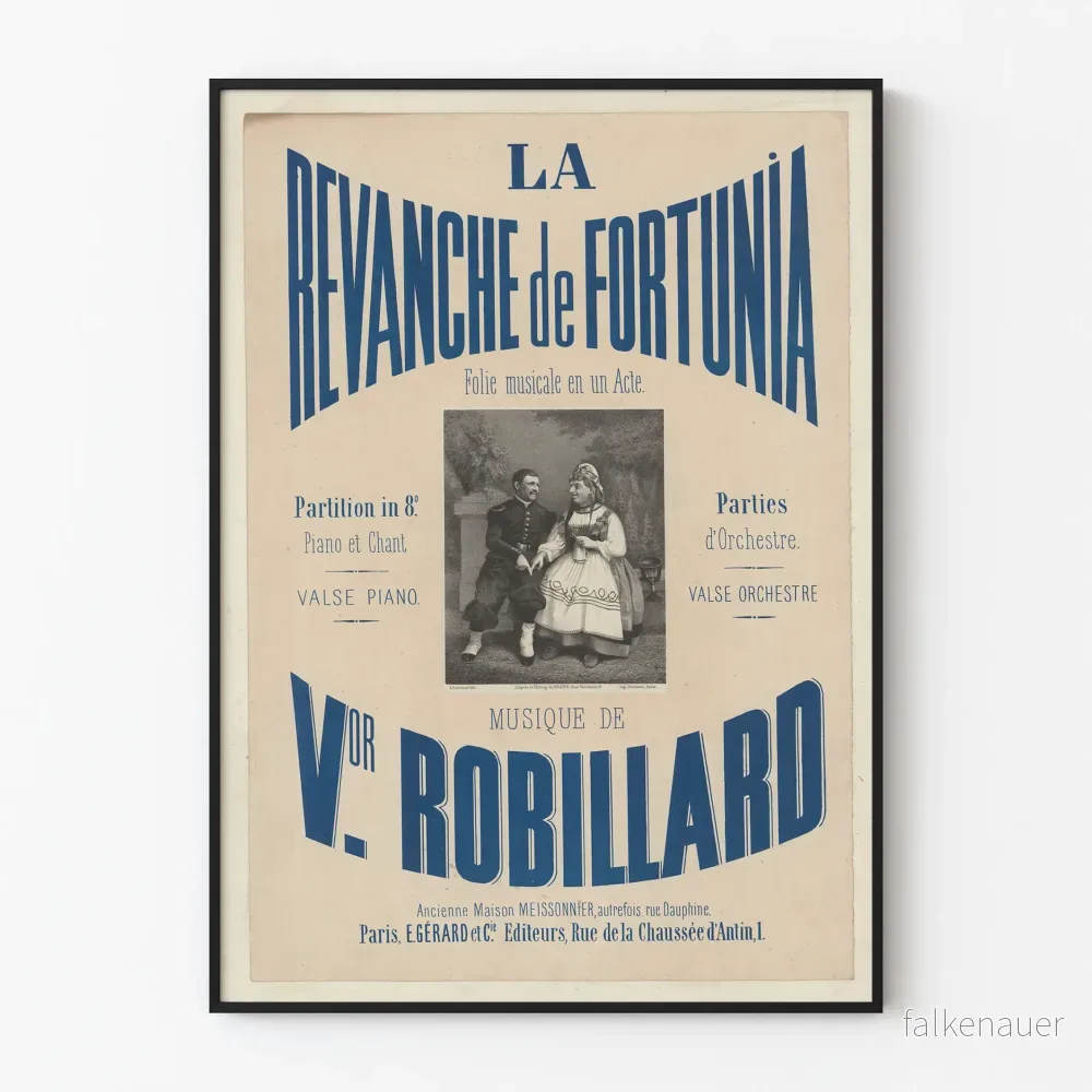Vintageposter La Revanche de Fortunia - Musikväggdekoration