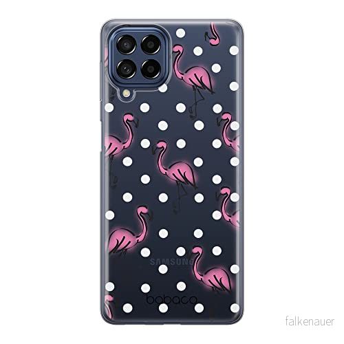 ERT GROUP mobiltelefonfodral för Samsung M33 5G originalt och officiellt licensierat Babaco mönster Flamingo 003 optimalt anpassad till formen på mobiltelefonen, gedeeltelijk transparant 5905511353568