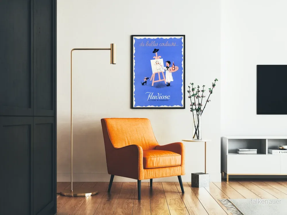 Vintageposter Flu Diose med livfulla färger - Bild 2