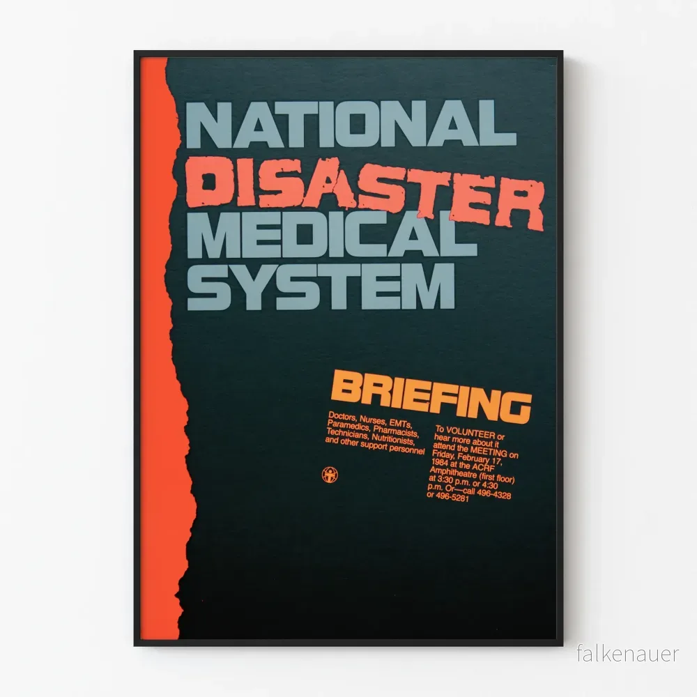 Vintageaffisch National Disaster Medical System - Originell väggdekoration
