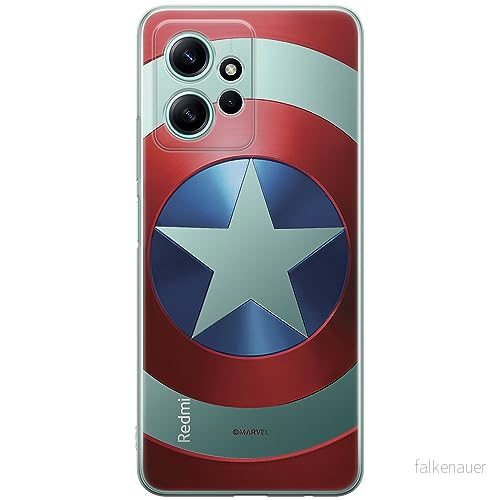 ERT GROUP mobiltelefonfodral för Xiaomi REDMI NOTE 12 4G originalt och officiellt licensierat Marvel mönster Capitan America 025 anpassad till formen på mobiltelefonen, gedeeltelijk transparant 5905511938383