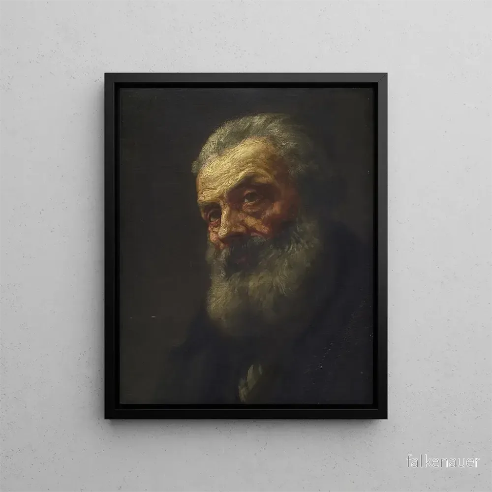 Målning Porträtt av en gammal man - Alphonse Legros