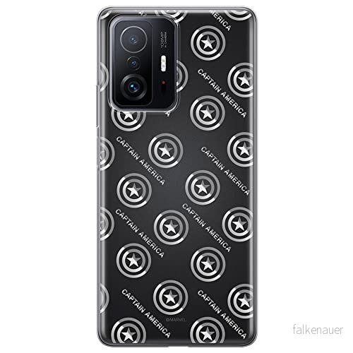 ERT GROUP mobiltelefonfodral för Xiaomi 11T 5G / PRO originalt och officiellt licensierat Marvel mönster Captain America 012, fodral tillverkad av TPU plast 5904805554414