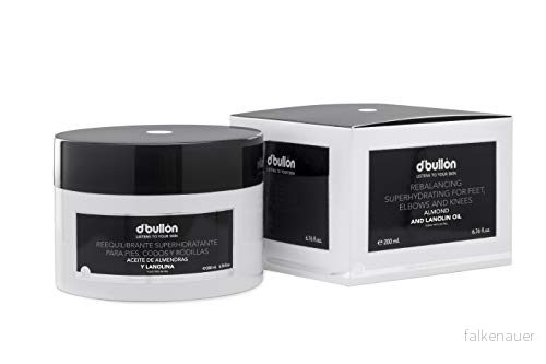 D'Bullón professionell kräm speciellt för fötter, armbågar och knän. Kompenserande, fuktgivande med mandelolja 200 ml 8420212112346