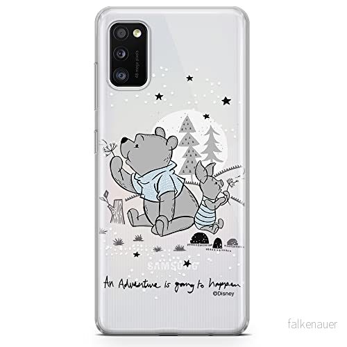 ERT GROUP mobiltelefonfodral för Samsung A41 originalt och officiellt licensierat Disney mönster Winnie the Pooh and friends 008 anpassad till formen på mobiltelefonen, gedeeltelijk transparant 5903537509662