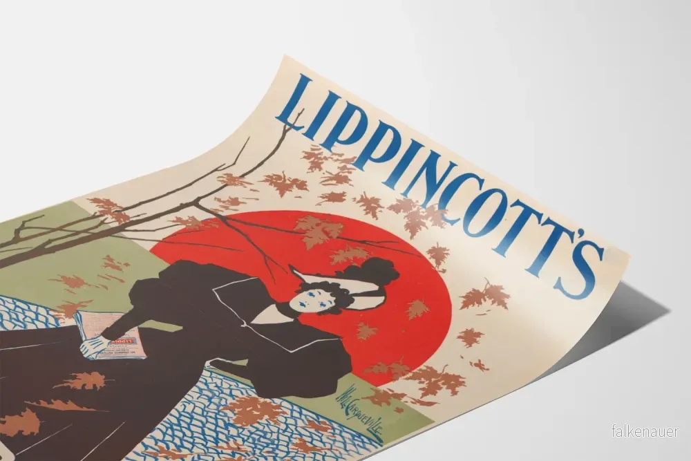 Vintageposter Lippincotts oktober - Höstlig väggdekoration - Bild 3