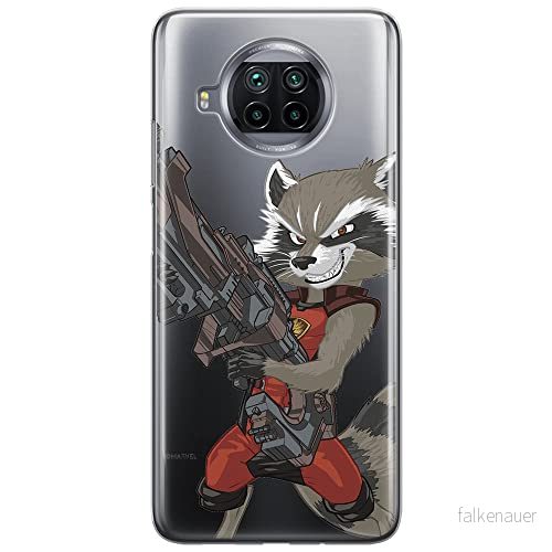 ERT GROUP mobiltelefonfodral för Xiaomi MI 10T LITE/REDMI NOTE 9 PRO 5G originalt och officiellt licensierat Marvel mönster Rocket 008, gedeeltelijk transparant 5903537153919