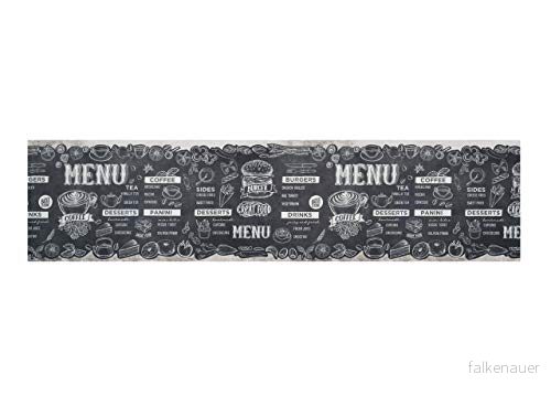 BIANCHERIAWEB Glidande köksmatta Fantasy Meny, Köksskåp mäter 50 x 230 cm, Köksfält Made in Italy med digitalt tryck Sprinty, skärbar och fläckfri matta 8056710003420