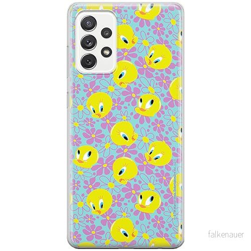 ERT GROUP mobiltelefonfodral för Samsung A33 5G originalt och officiellt licensierat Looney Tunes mönster Tweety 011 optimalt anpassad till formen på mobiltelefonen, fodral tillverkad av TPU plast 5905795093402