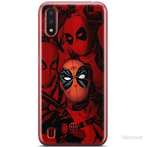 ERT GROUP mobiltelefonfodral för Samsung A01 originalt och officiellt licensierat Marvel mönster Deadpool 001 optimalt anpassad till formen på mobiltelefonen, fodral tillverkad av TPU plast 5904805426148