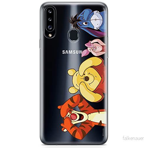 ERT GROUP mobiltelefonfodral för Samsung A20S originalt och officiellt licensierat Disney mönster Winnie the Pooh and friends 036 anpassad till formen på mobiltelefonen, gedeeltelijk transparant 5903537552606