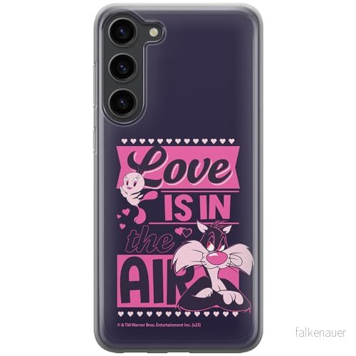 ERT GROUP mobiltelefonfodral för Samsung S23 PLUS originalt och officiellt licensierat Looney Tunes mönster Sylvester & Tweety 007, fodral tillverkad av TPU plast 5905795123369