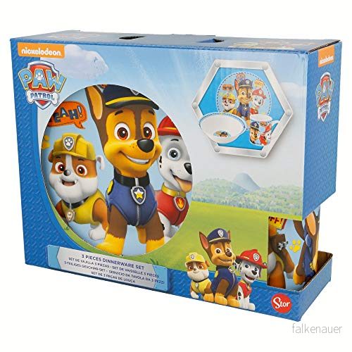 porslin frukostset Paw Patrol 3 delar servis för pojkar 8412497767557