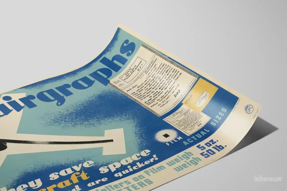 Vintage reklamposter för Airgraphs - Retro väggdekoration - Bild 2