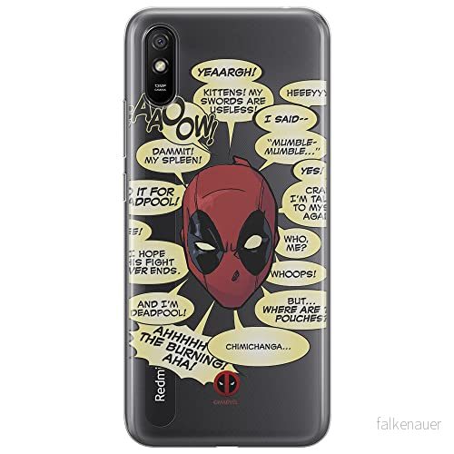 ERT GROUP mobiltelefonfodral för Xiaomi REDMI 9A originalt och officiellt licensierat Marvel mönster Deadpool 008 optimalt anpassad till formen på mobiltelefonen, gedeeltelijk transparant 5903040297599