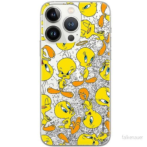 ERT GROUP mobiltelefonfodral för Apple Iphone 13 PRO originalt och officiellt licensierat Looney Tunes mönster Tweety 010 optimalt anpassad till formen på mobiltelefonen, med glitter overflow effekt 5905511626662