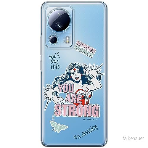 ERT GROUP mobiltelefonfodral för Xiaomi 13 LITE/CIVI 2 originalt och officiellt licensierat DC mönster Wonder Woman 025 optimalt anpassad till formen på mobiltelefonen, gedeeltelijk transparant 5905511923259