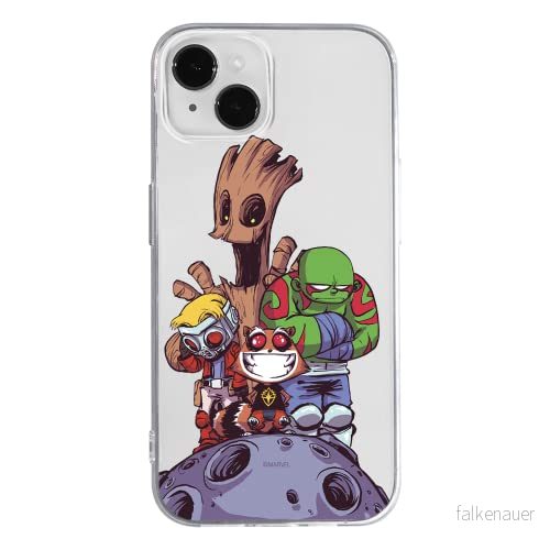 ERT GROUP mobiltelefonfodral för Apple Iphone 14 PLUS originalt och officiellt licensierat Marvel mönster Guardians of the Galaxy 017 anpassad till formen på mobiltelefonen, gedeeltelijk transparant 5905131907585