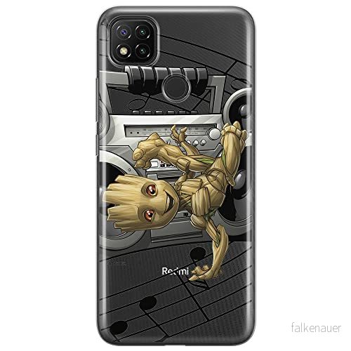 ERT GROUP mobiltelefonfodral för Xiaomi REDMI 9C originalt och officiellt licensierat Marvel mönster Groot 004 optimalt anpassad till formen på mobiltelefonen, gedeeltelijk transparant 5903040302736