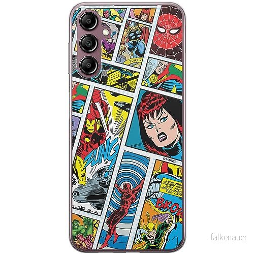 ERT GROUP mobiltelefonfodral för Samsung A14 4G/5G originalt och officiellt licensierat Marvel mönster Avengers 034 optimalt anpassad till formen på mobiltelefonen, fodral tillverkad av TPU plast 5905511831707