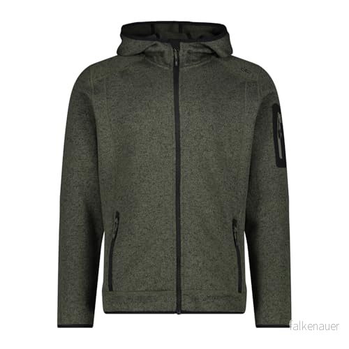 CMP Man Jacket Fix Hood, Olive Svart, 56 8058949886522