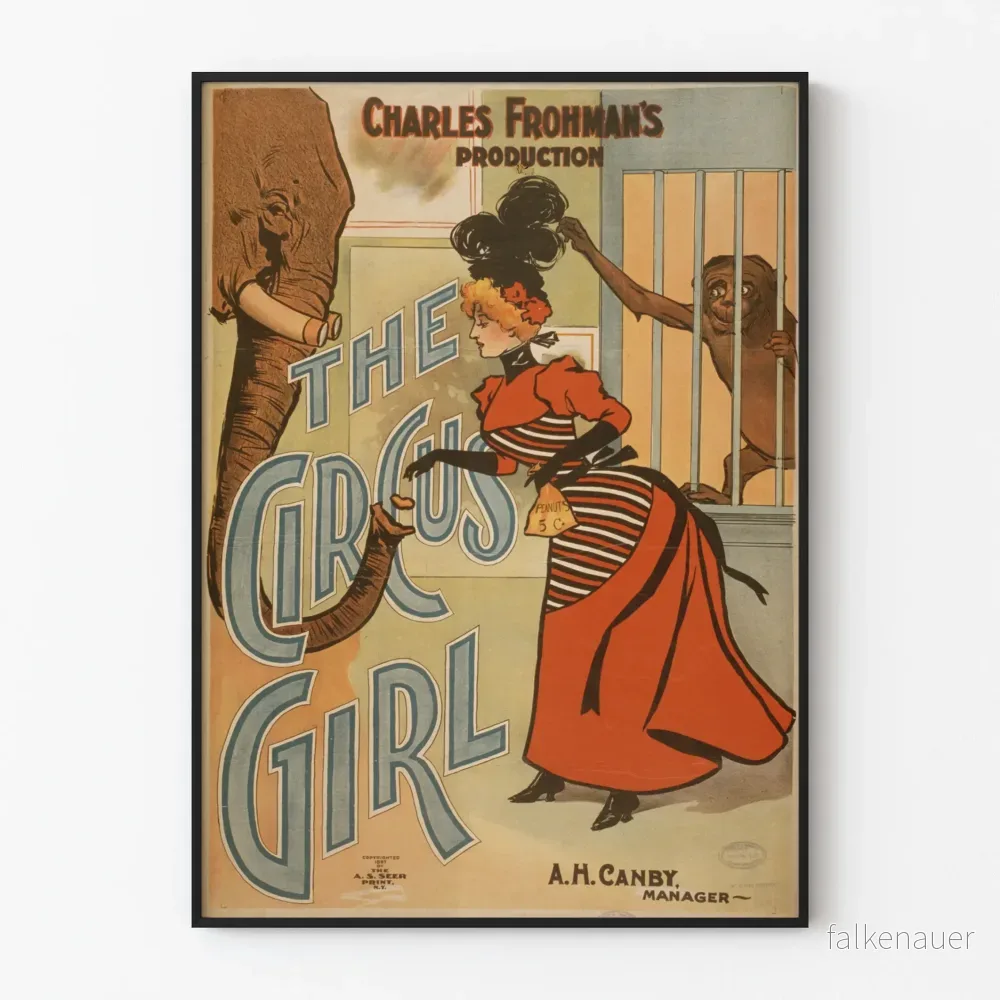 Vintageaffisch för väggdekoration The Circus Girl - Retrostil