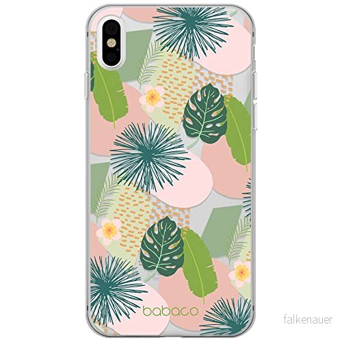 ERT GROUP mobiltelefonfodral för Apple Iphone X/XS originalt och officiellt licensierat Babaco mönster Plants 012 Vit optimalt anpassad till formen på mobiltelefonen, gedeeltelijk transparant 5903932577150