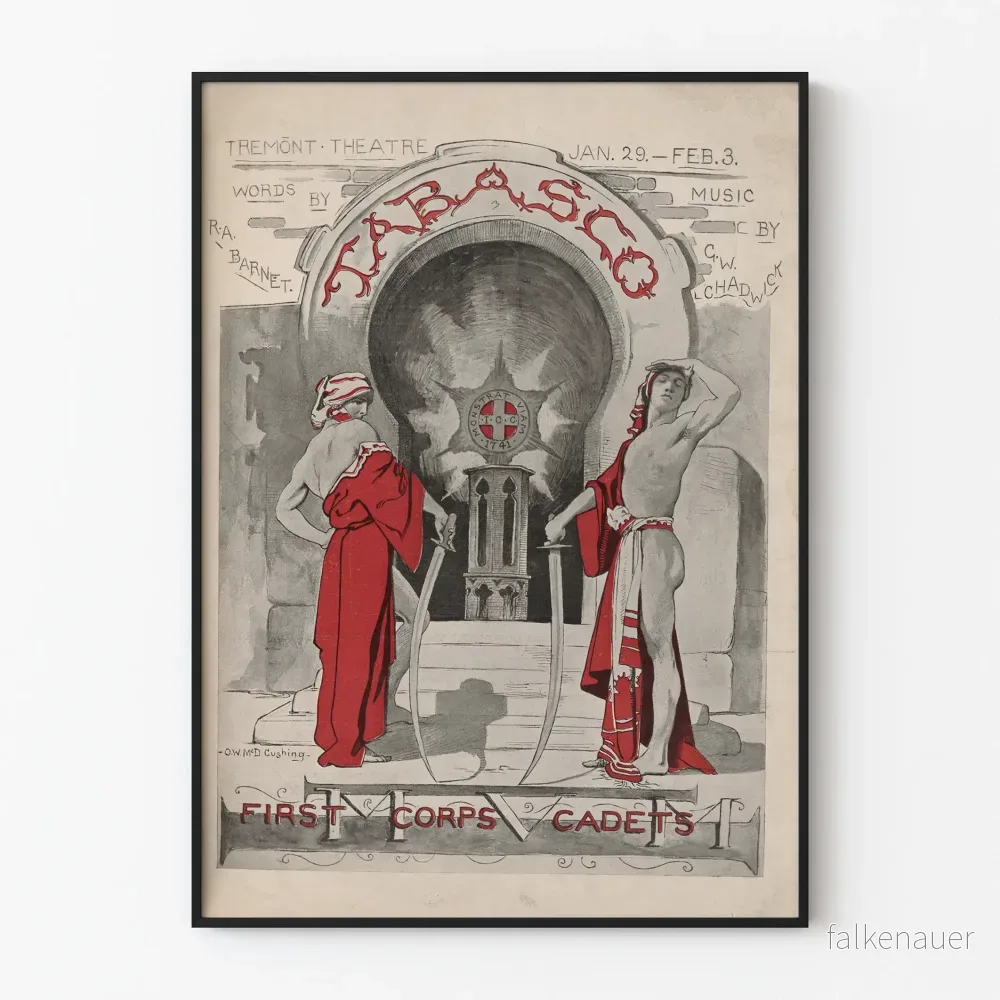 Vintageposter Tabasco – Väggdekoration Teater och Kadetter