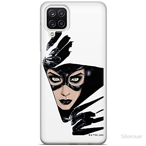 ERT GROUP mobiltelefonfodral för Samsung A12 / M12 F12 originalt och officiellt licensierat DC mönster Catwoman 008 optimalt anpassad till formen på mobiltelefonen, fodral tillverkad av TPU plast 5905131556066