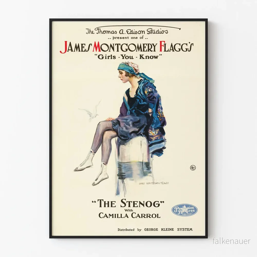 Vintageposter The Stenog av James Montgomery Flagg