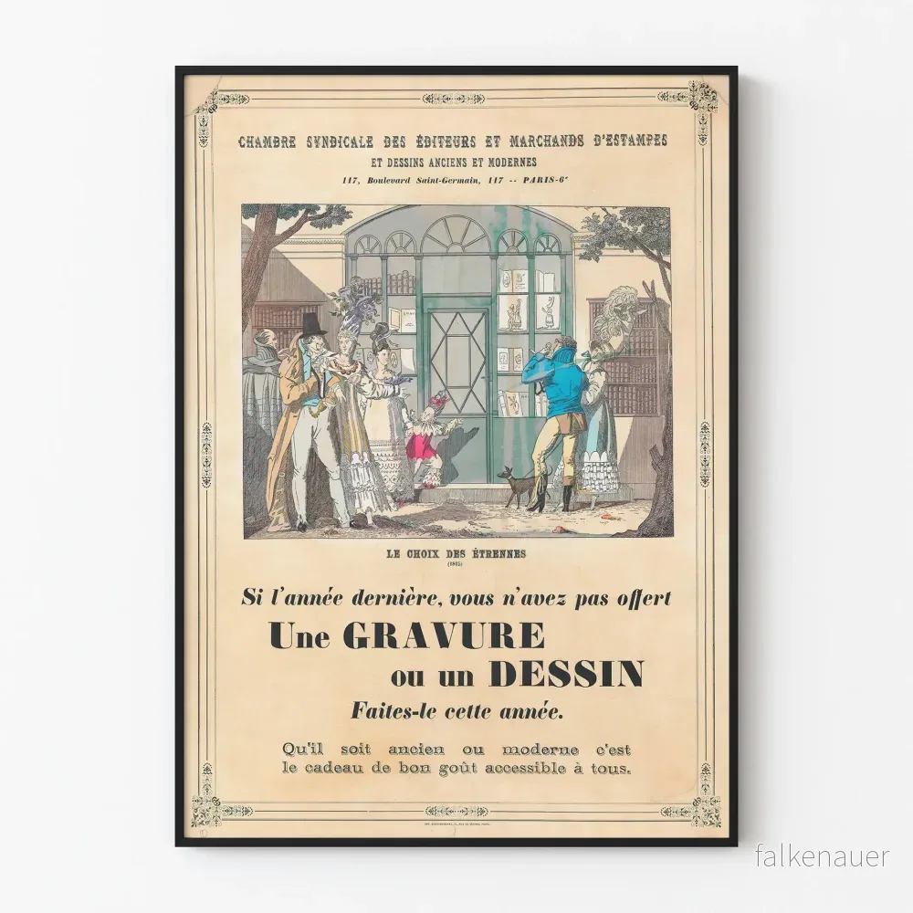 Gammal poster från Chambre Syndicale – Gravyrer och konstnärliga dekorativa teckningar Gammal poster från Chambre Syndicale – Gravyrer och konstnärliga dekorativa teckningar