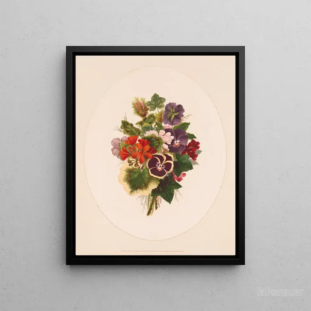 Målning Bouquet de fleurs – Louis Prang Co | Konsttryck Målning Bouquet de fleurs – Louis Prang Co | Konsttryck